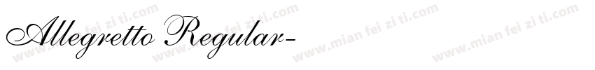 Allegretto Regular字体转换